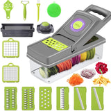 14-in-1 Vegetable Cutter – Multifunction Vegetable Chopper, Mandoline Slicer & Grater with Storage Container