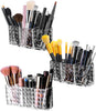 Acrylic 3-Part Diamond Cut Organizer – Multipurpose Makeup, Cosmetic & Desk Storage Holder