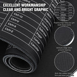 Shortcut Mouse Pad – Keyboard Shortcut Desk Mat for Windows, Office, Study & Gaming