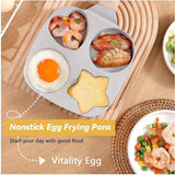 4-Hole Non-Stick Egg Frying Pan – 4 Section Omelet & Egg Skillet with Handle for Gas & Induction Stove