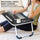 Folding Lap Desk, 23.6 Inch Wood Laptop Bed Desk with Cup Holder, Portable Bed Table for Working Writing Reading & Eating for Bed, Sofa, Couch, Floor - Black