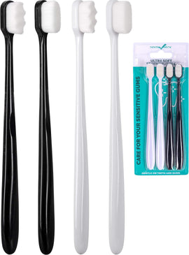 Ultra Soft Nano Bristle Toothbrush – Adult Deep Cleaning Portable Travel Dental Oral Care Brush