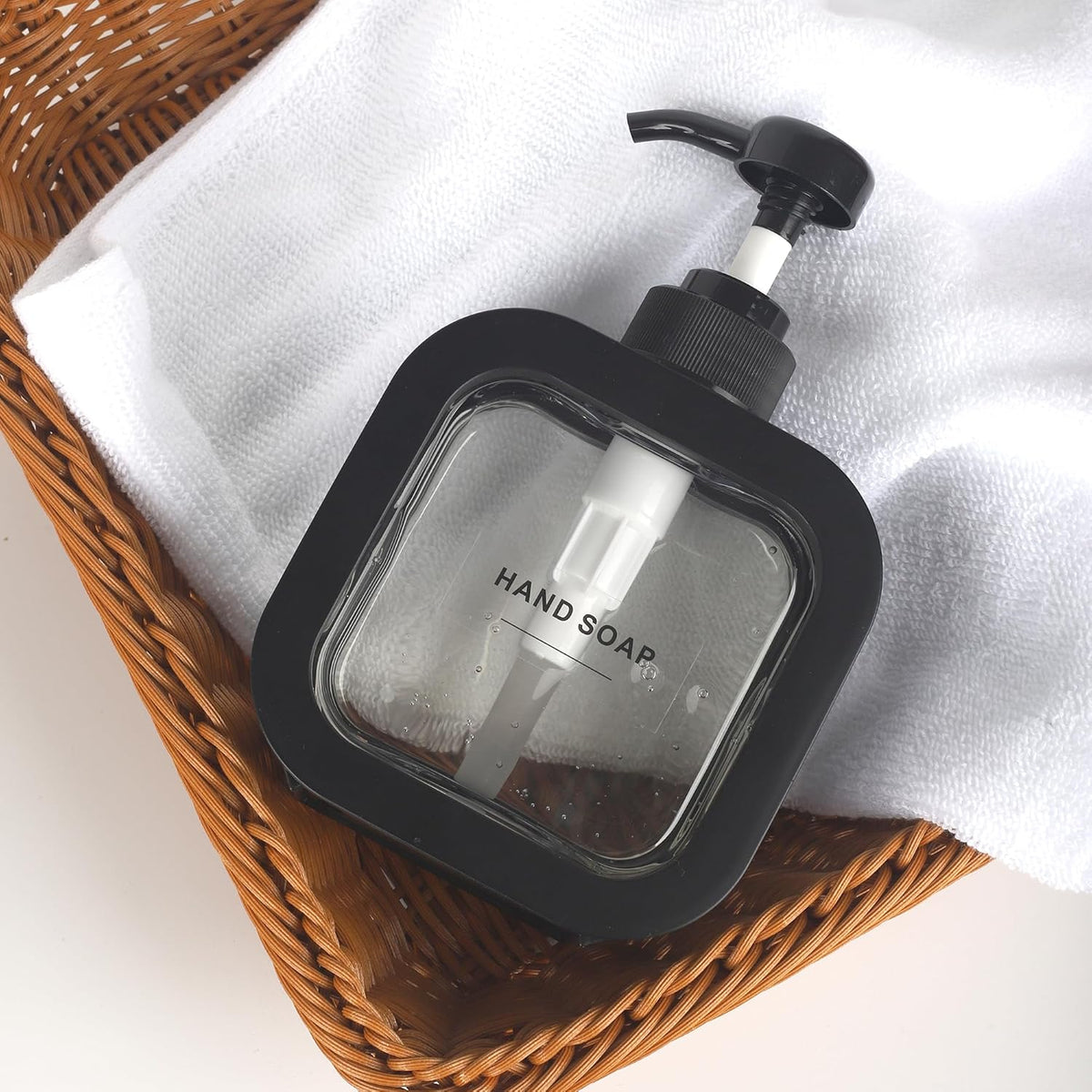 Premium Square Soap Dispenser 300ml – Refillable Liquid Soap Pump for Bathroom, Kitchen & Hand Wash