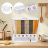 6 Portion 10KG Cereal Dispenser – Large Capacity Dry Food Storage Container with Portion Control