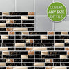 Pack of 24 Self-Adhesive Mosaic Tile Stickers – Waterproof Peel & Stick Wall & Kitchen Décor (7.5 × 4.5 Inch)