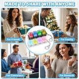 4-in-1 Keyboard Fidget Toy for Adults – Keyboard Clicker Keychain with LED Light & Sound for Stress & Anxiety Relief