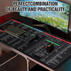 Shortcut Mouse Pad – Keyboard Shortcut Desk Mat for Windows, Office, Study & Gaming