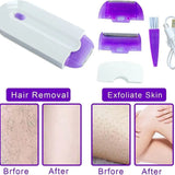 Rechargeable Hair Shaver Purple White ABS Women's Sensitive Skin
