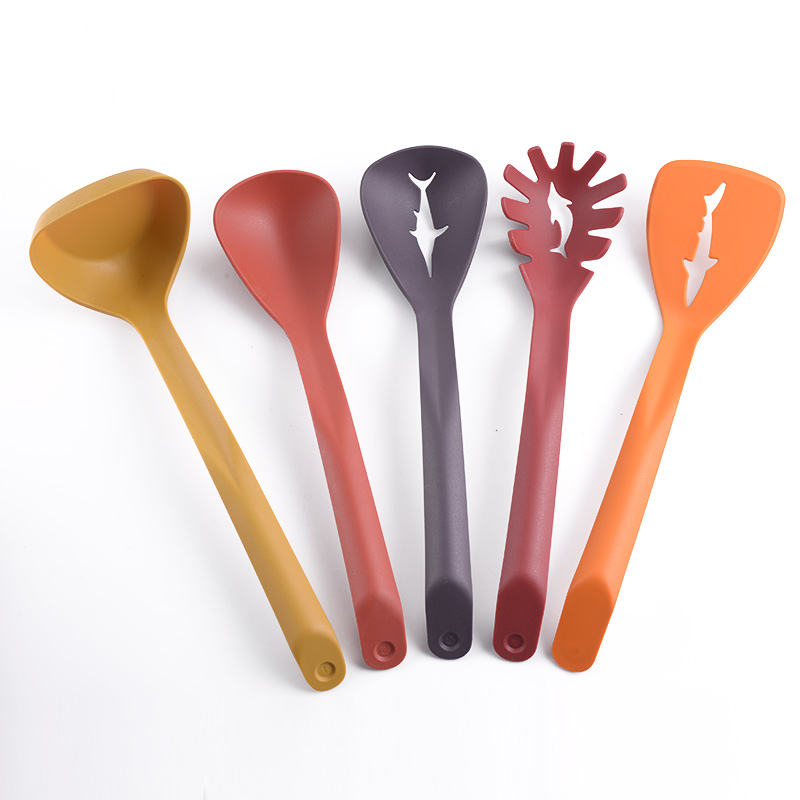 5 Pcs Colorful Kitchen Spoon Set – Heat Resistant Non-Stick Silicone Cooking Utensils (Original China)