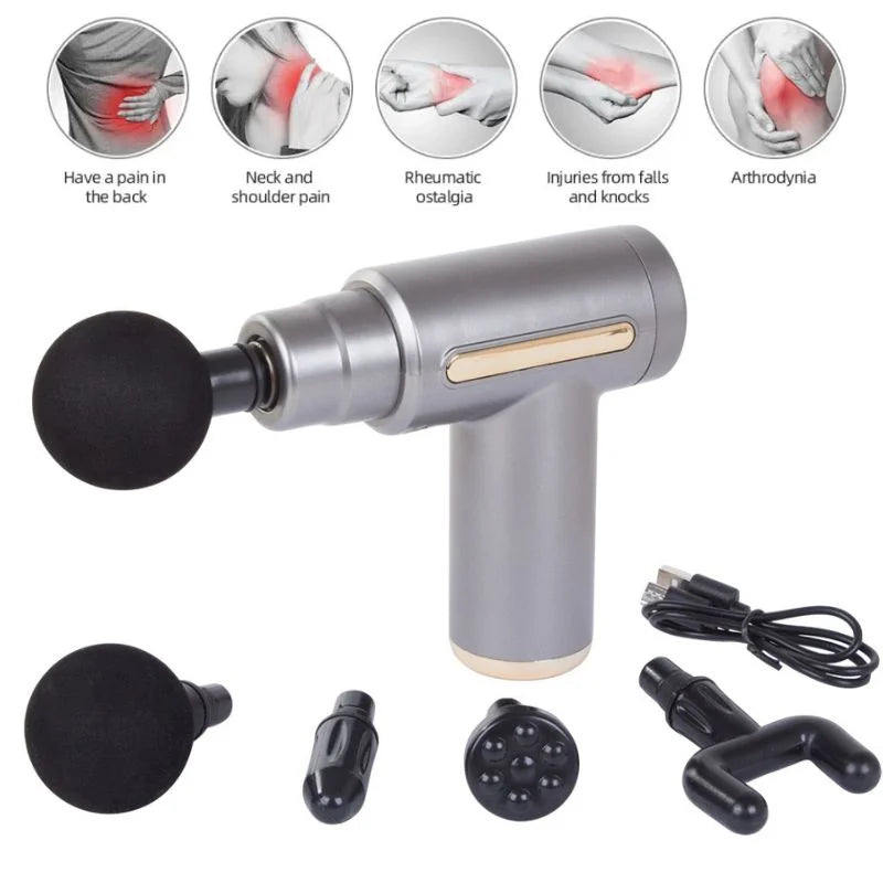Rechargeable Fascia Massage Gun – Professional Deep Tissue Muscle Massager for Neck, Back, Shoulders & Body