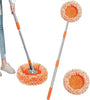Sunflower Spin Mop with Adjustable Handle – 360° Microfiber Floor Cleaning Mop