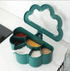 6 Portion Masala Seasoning Box with 6 Spoons – Spice Storage Container Organizer for Kitchen