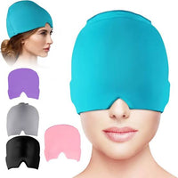 Migraine Headache Relief Cap – Reusable Hot & Cold Therapy Gel Ice Head Wrap for Stress, Tension & Head Comfort