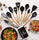 12 PCS Silicone Kitchen Utensil Set – Non-Stick Cooking Spoon Set with Wooden Handles & Utensil Holder