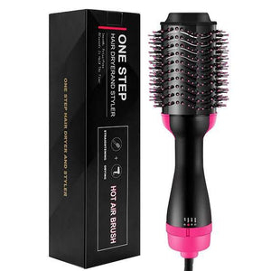 Hair Dryer Hot Air Brush Styler & Volumizer – 4-in-1 One Step Hair Straightener, Curler, Blow Dryer & Styling Comb