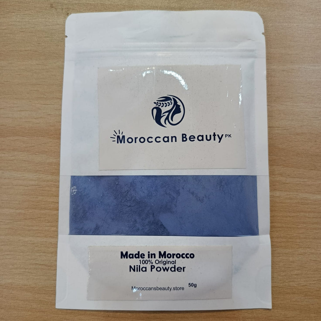 Moroccan Beauty Nila Blue Powder – Premium Natural Beauty Powder for Face & Body Skincare