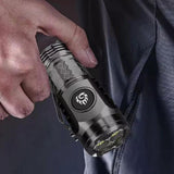 Mini Portable Outdoor LED Flashlight – High Lumens Three-Eyed USB Rechargeable Torch for Camping, Hiking & Emergency