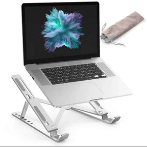 Portable Laptop Stand – Adjustable Foldable Aluminum Laptop Holder for Desk, Office, Home & Travel