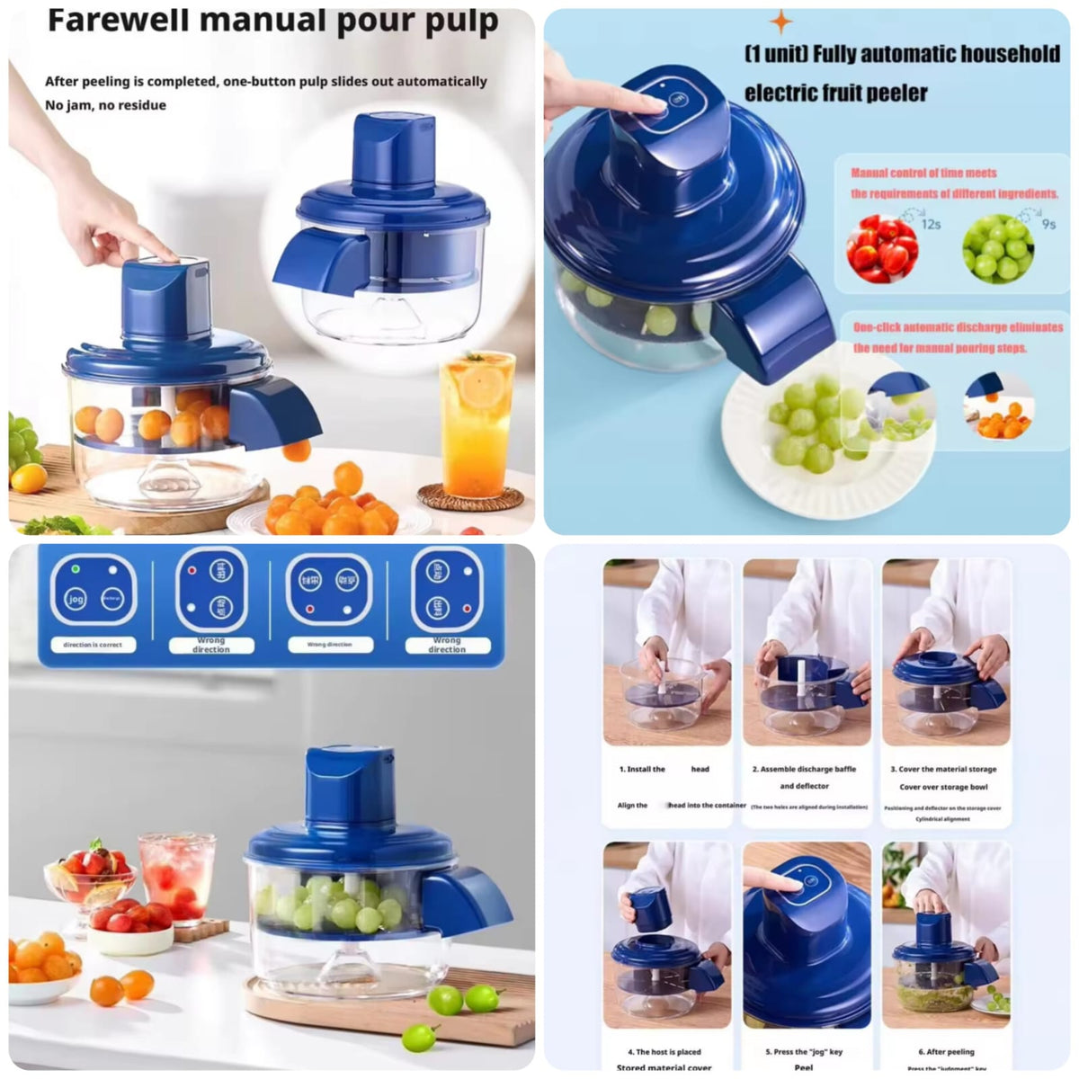 Automatic Electric Fruit Peeler – USB Rechargeable Fruit & Vegetable Peeling Machine for Apples, Potatoes & More