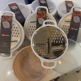 4-in-1 Multi Grater with Storage Case & Plastic Cover – Stainless Steel Vegetable, Cheese & Fruit Grater