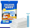 Vacuum Storage Bags Set – 5 Compression Bags with Manual Suction Pump for Clothes, Blankets & Bedding Space Saver