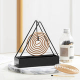 Anti-Scald Mosquito Coil Holder with Tray – Creative Wrought Iron Triangular Mosquito Coil Incense Rack