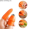 Orange Silicone Thumb Cutter – Finger Knife for Vegetable Harvesting, Fruit Picking & Gardening