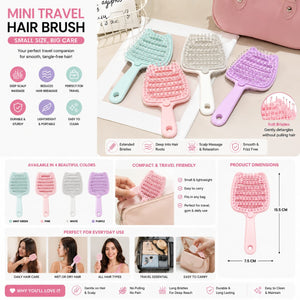 Fluffy Detangling Hair Brush – Anti-Tangle Scalp Massage Hair Brush for Wet & Dry Hair