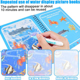 Magic Water Coloring Book with Magic Water Pen – Reusable Painting, Drawing & Doodle Activity Book for Kids