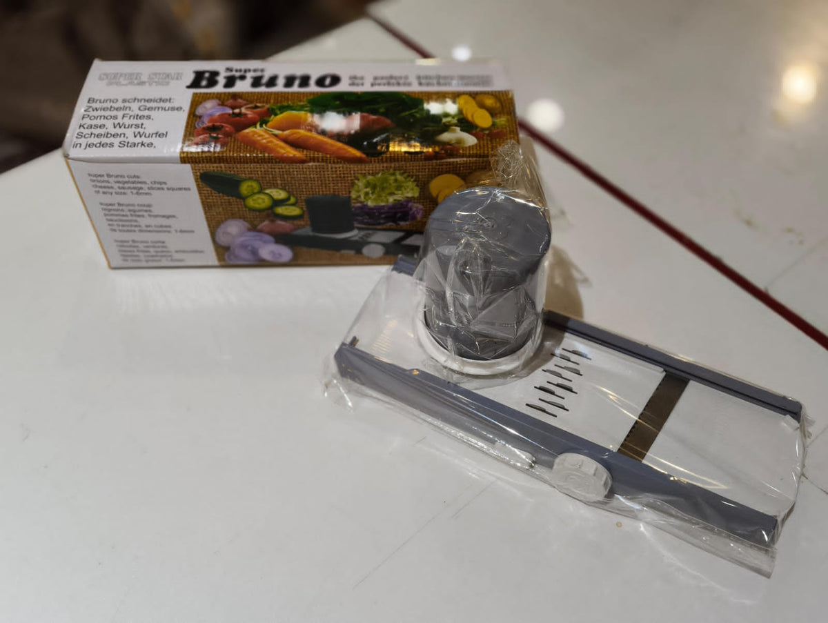 Bruno Vegetable Cutter Slicer – Multifunction Manual Kitchen Vegetable Chopper, Dicer & Food Cutter
