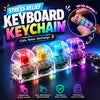 4-in-1 Keyboard Fidget Toy for Adults – Keyboard Clicker Keychain with LED Light & Sound for Stress & Anxiety Relief