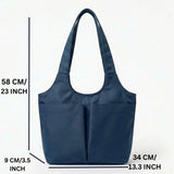 Deep Pocket Magnetic Waterproof Tote Bag for Women – Large Capacity Shoulder Handbag with Magnetic Closure