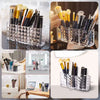 Acrylic 3-Part Diamond Cut Organizer – Multipurpose Makeup, Cosmetic & Desk Storage Holder