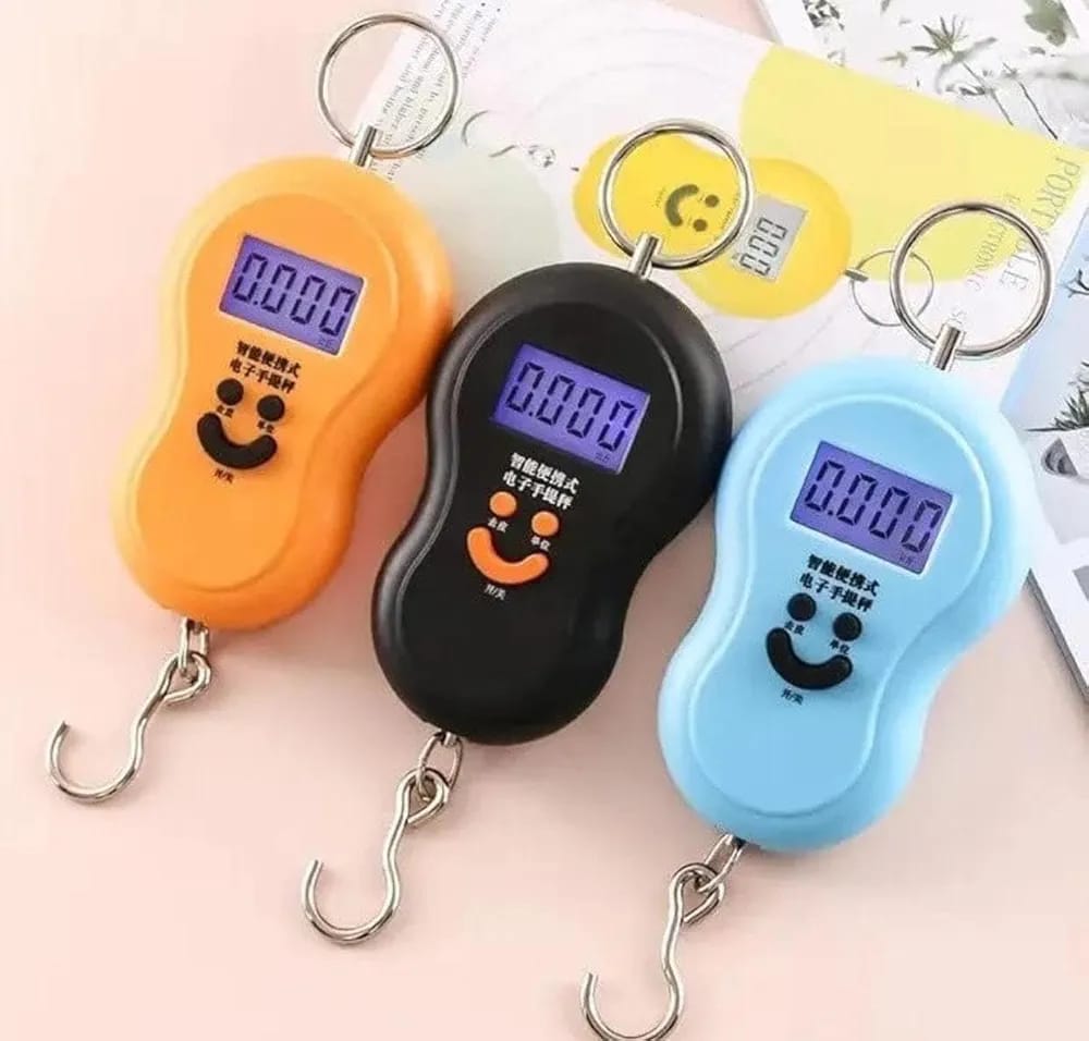 Electronic Digital Hanging Scale 50KG – Portable Stainless Steel Hook Luggage Scale with LCD Display