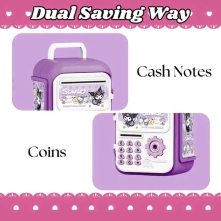 Kids Money Bank with Small Key – Cute Coin Saving Box & Cash Piggy Bank for Children
