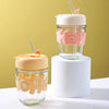 Glass Sipper with Glass Straw – Reusable Borosilicate Drinking Glass for Coffee, Juice, Smoothies & Iced Drinks