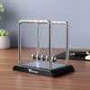 Sealive Newton's Cradle – Large Heavy Duty Steel Balls with Black Base | STEM Educational Desk Toy & Stress Relief Decor