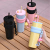 Stainless Steel Vacuum Insulated Bottle with Straw – Leak-Proof Thermos Flask for Hot & Cold Drinks, Travel & Sports