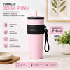 Stainless Steel Vacuum Insulated Bottle with Straw – Leak-Proof Thermos Flask for Hot & Cold Drinks, Travel & Sports