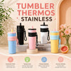Stainless Steel Vacuum Insulated Bottle with Straw – Leak-Proof Thermos Flask for Hot & Cold Drinks, Travel & Sports