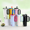 Stainless Steel Thermos Cup with Straw & Handle – Vacuum Insulated Travel Mug for Coffee, Water & Cold Drinks
