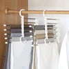 5-in-1 Rotating Foldable Stainless Steel Clothes Hanger – Space Saving Wardrobe Organizer (Box Packed, Original China A Quality)