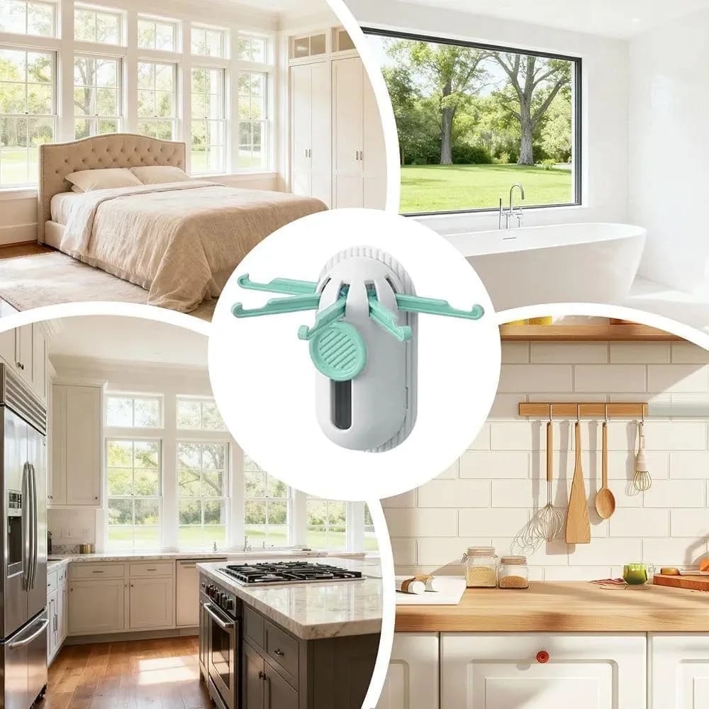Space Saving 5-Claw Retractable Wall Hook – Drill-Free Adhesive Kitchen Utensil & Home Storage Hanger