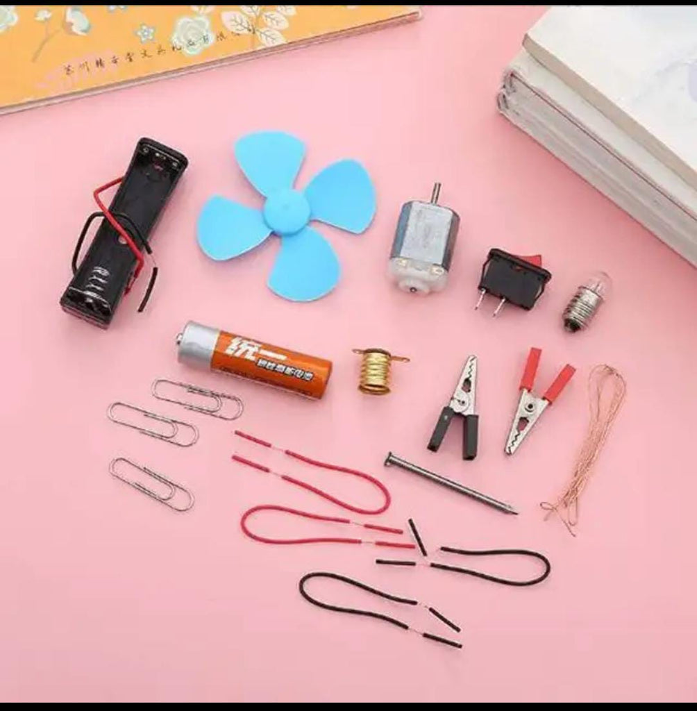 DIY School Science Experiment Kit – STEM Circuit, Physics & Technology Learning Set with Electric Fan for Students