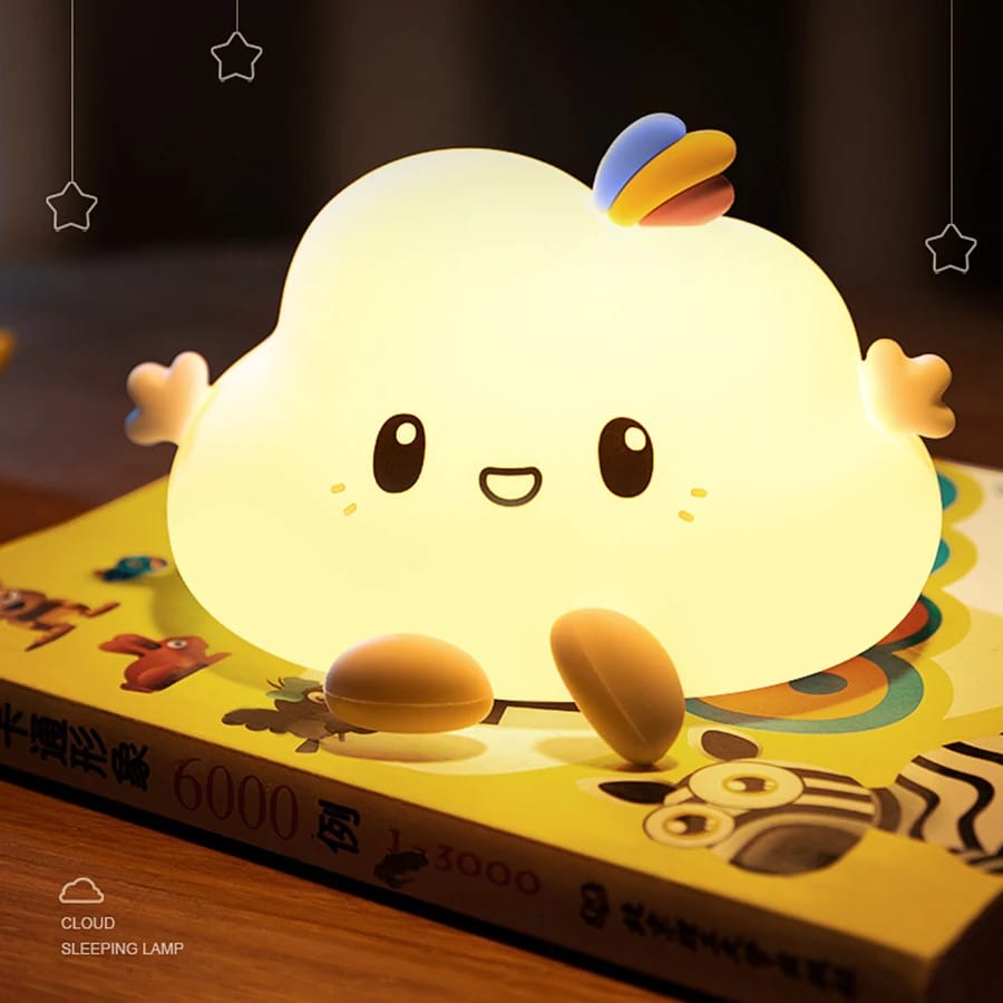 Little Cloud LED Night Light – Soft Silicone Bedside Lamp for Baby & Kids