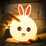 Cubbie Rabbit Silicone Night Light | Rechargeable Bunny Lamp