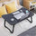 Folding Lap Desk, 23.6 Inch Wood Laptop Bed Desk with Cup Holder, Portable Bed Table for Working Writing Reading & Eating for Bed, Sofa, Couch, Floor - Black