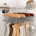 8 Hooks Wooden Wall Hanger – Multi-Purpose Coat Rack for Clothes, Keys, Bags & Towels